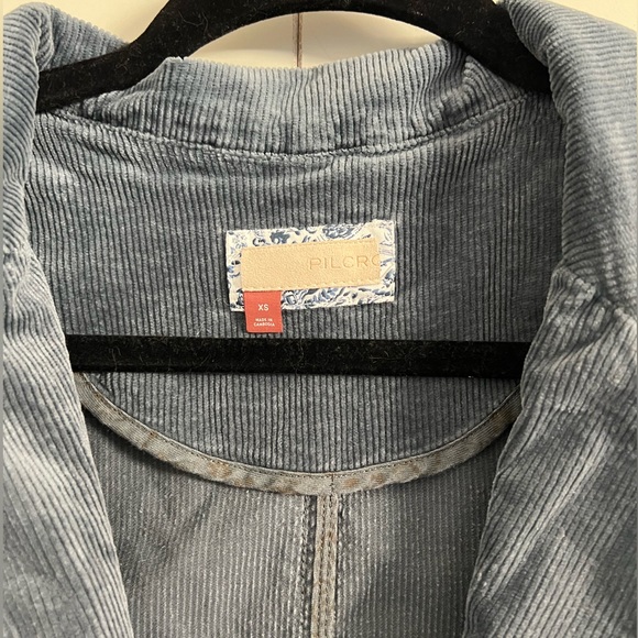 Anthropologie Pilcro Oversized Corduroy Blazer Jacket Coat Shacket Blue - Picture 8 of 16